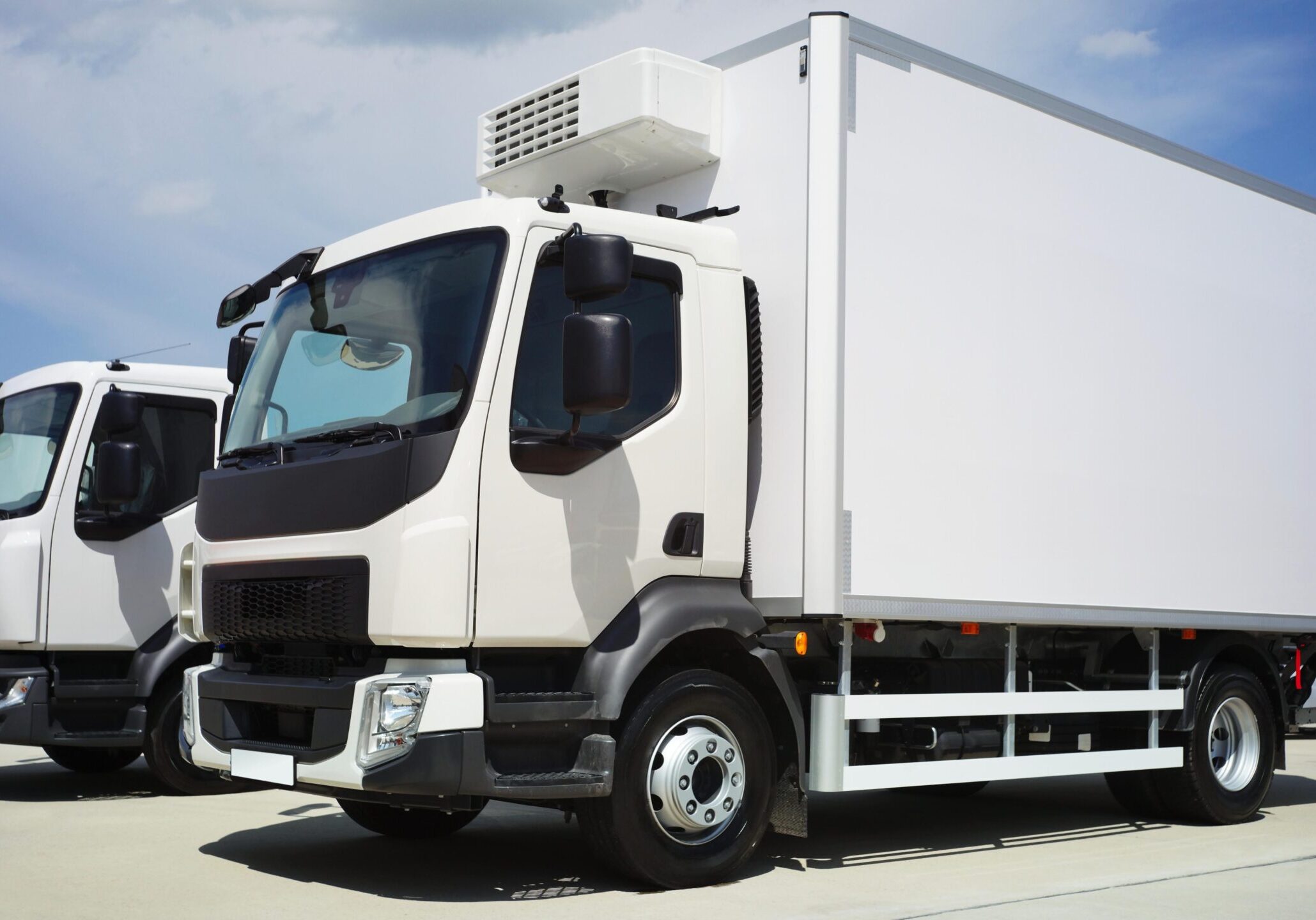 Van mockup isolated concept, Truck mock up